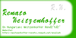 renato weitzenhoffer business card